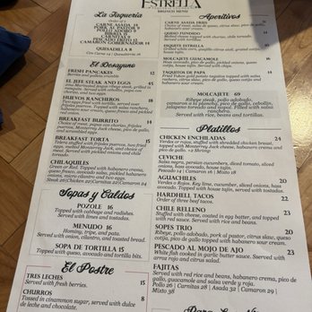 Estrella Cantina Lounge - Menu - Mexican Near Me - Riverside, California