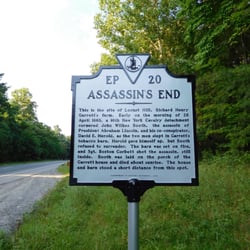 Assassin's End Historical Marker - Assassin's End Historical Marker in Port Royal VA