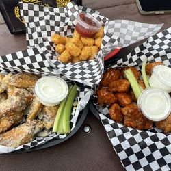River Street Ale House - Garlic Parmesan Mango Habanero Smoked Honey Mustard Tater Tots (side)