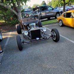 The Family Room - Burgers, Cars & Cones event in their parking lot - July 2025. Classic Cars view - pretty cool.