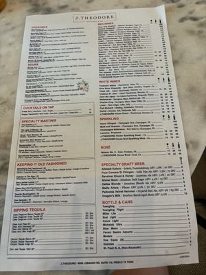 Menu photo 1 J Theodore Frisco, TX