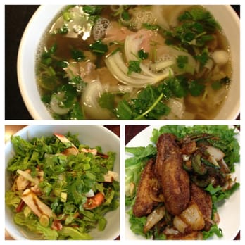 Pho-Vy - Pho combination, egg noodle w/ crab shrimp fish cake, and lemongrass chicken wings (8) - Vietnamese Near Me - Bakersfield, California Pho-Vy - Pho combination, egg noodle w/ crab shrimp fish cake, and lemongrass chicken wings (8) - Vietnamese Near Me - Bakersfield, California