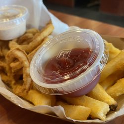 Morehead Burger Company - Onion Rings & Fries.