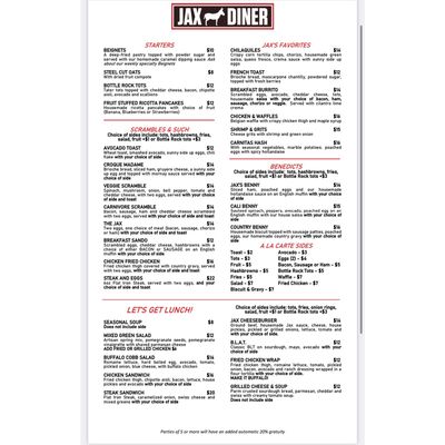 Menu photo 7 Jax White Mule Diner & Lounge Napa, CA Menu photo 7 Jax White Mule Diner & Lounge Napa, CA