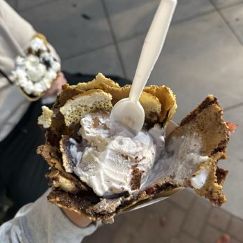 Holy Crepe - The crepe explodes in a few bites, starts falling apart and leaking everywhere. - Creperies Near Me - San Francisco, California Holy Crepe - The crepe explodes in a few bites, starts falling apart and leaking everywhere. - Creperies Near Me - San Francisco, California