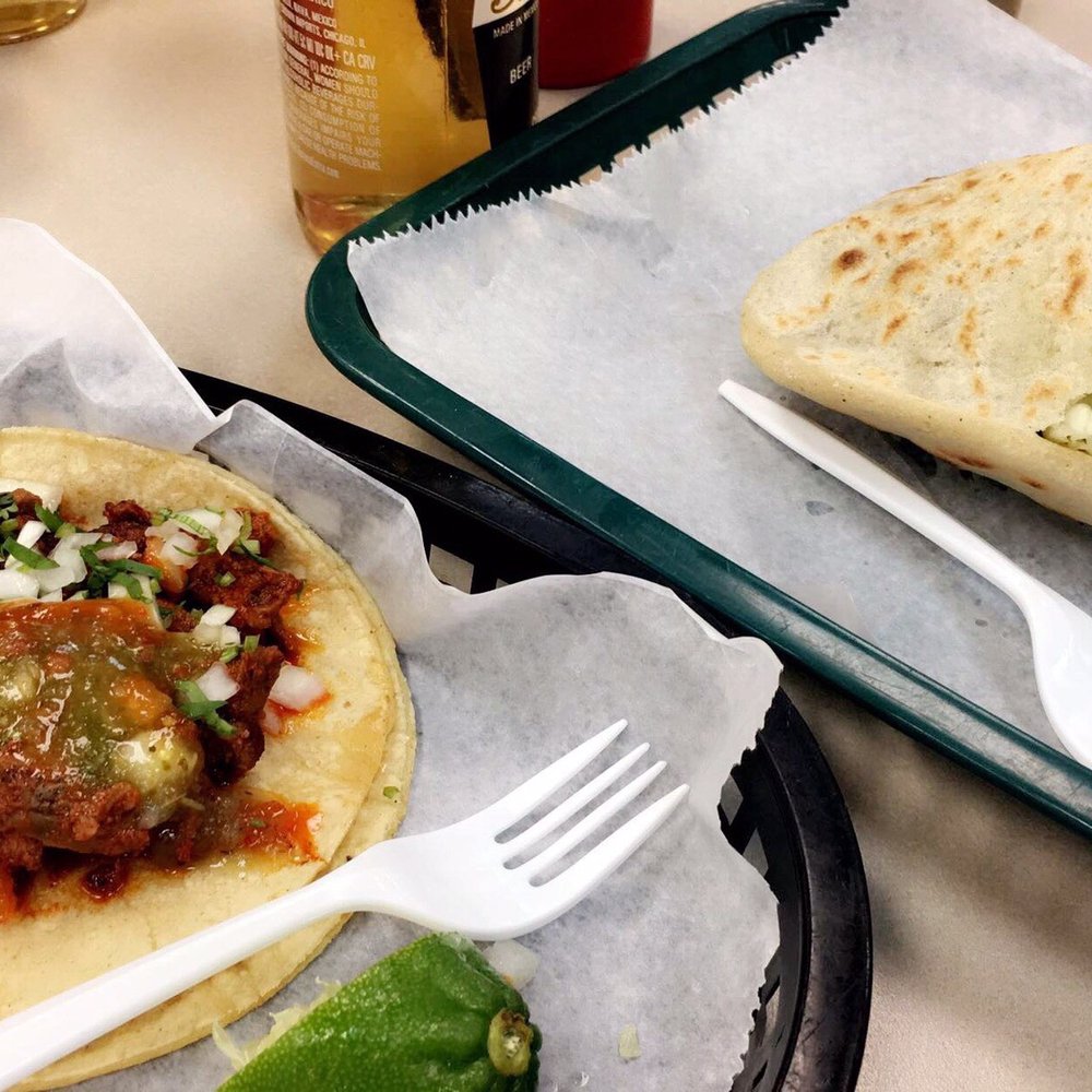 Gorditas Aguascalientes - Taco on the left, gorditas on right. - Mexican Near Me - Cicero, Illinois Gorditas Aguascalientes - Taco on the left, gorditas on right. - Mexican Near Me - Cicero, Illinois