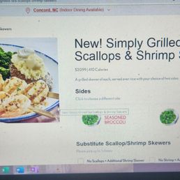 Looking at the menu online Looking at the menu online