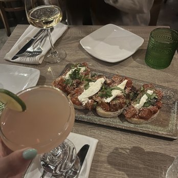 Barbusa - italian love affair cocktail and bruschetta appetizer - Italian Near Me - San Diego, California Barbusa - italian love affair cocktail and bruschetta appetizer - Italian Near Me - San Diego, California