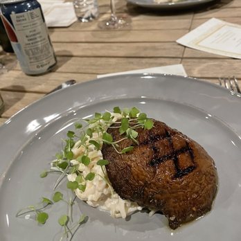 California Dining - Lemon ricotta pasta with grilled portobello mushroom for the vegetarians - Personal Chefs Near Me