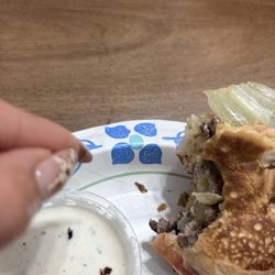 Grizzly Bear's Burger - HAIR IN MIDDLE OF BURGER