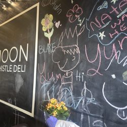 Noon Whistle Deli - The chalk wall.
