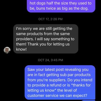 The Hot Dog Shoppe - Level of service to expect when asking for money back - Hot Dogs Near Me - Warren, Ohio