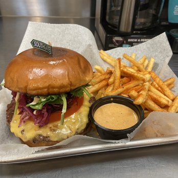 Burger Point - BBQ Burger Combo (Cajun Fries) - Burgers Near Me - South Gate, California