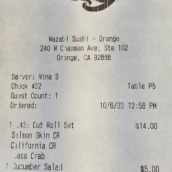Wazabi Sushi - Orange - Sushi Bars Near Me - Orange, California