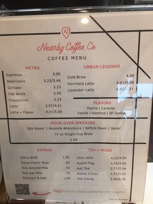 Menu photo 2 Nearby Coffee Pflugerville, TX Menu photo 2 Nearby Coffee Pflugerville, TX