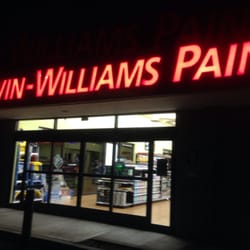 Sherwin-Williams Paint Store - The store at night