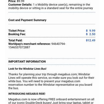 Megabus - This was 2019 trip to Las Vegas @ $12.50 one-way... - Transportation Near Me