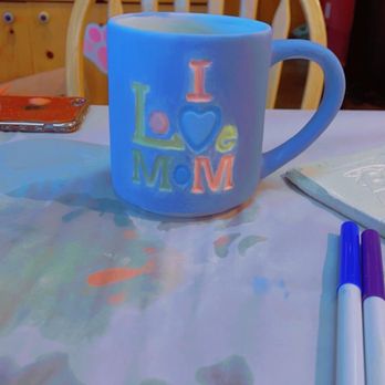 Color Me Mine - Cup my sister made for our mom - Paint-Your-Own Pottery Near Me - Torrance, California Color Me Mine - Cup my sister made for our mom - Paint-Your-Own Pottery Near Me - Torrance, California