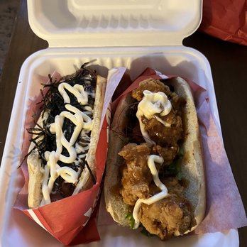 Japadog - Spicy Cheese Hot Dog & Chicken Katsuya - Japanese Near Me - Vancouver, British Columbia Japadog - Spicy Cheese Hot Dog & Chicken Katsuya - Japanese Near Me - Vancouver, British Columbia