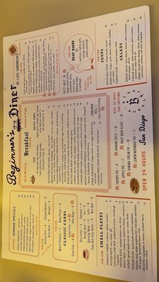 Menu photo 6 Beginner's Diner San Diego, CA
