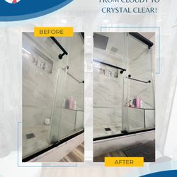 FG7 Cleaning Services - Before and After - Stunning Shower Cleaned