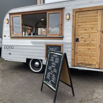 Pono Bowl - a food truck with a menu on the side - Acai Bowls Near Me - Albany, Oregon