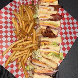 Club Sandwich - solid club, would definitely order it again. Good crispy, but soft on the inside fries to accompany them.