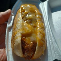 Chili cheese hot dog Chili cheese hot dog