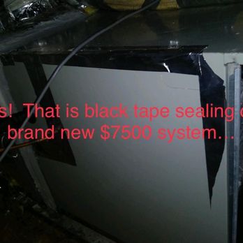 KBS Heating and Cooling - Everyone wants to find that you have duct tape sealing your brand new air conditioner...maybe why the water leaked through the ceiling? - Heating & Air Conditioning/HVAC Near Me - Villa Rica, Georgia KBS Heating and Cooling - Everyone wants to find that you have duct tape sealing your brand new air conditioner...maybe why the water leaked through the ceiling? - Heating & Air Conditioning/HVAC Near Me - Villa Rica, Georgia