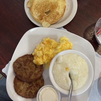 Southern Table - Scrambled eggs with cheese, creamy grits, and well made grits! - Southern Near Me - Bunnell, Florida
