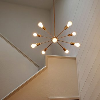 Checo Electric - Sputnik chandelier installed on 17' ceiling - Electricians Near Me - National City, California