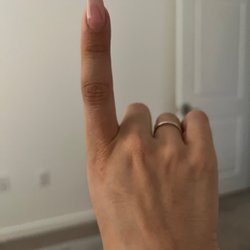 Legacy Nails and Spa - Closeup of crooked pointer