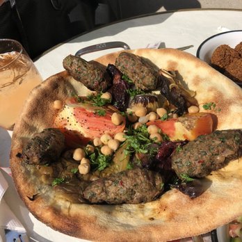 Cafe Landwer - Sinia Kebab very good but the veggies are very bland but fresh. - Cafes Near Me - Brighton, Massachusetts