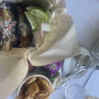 Grand Tradition Estate & Gardens - Fish tacos with homemade chips! So good! - Venues & Event Spaces Near Me - Fallbrook, California