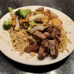 Ribeye and scallop Ribeye and scallop