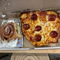 Slim & Husky's Pizza Beeria - Kids pepperoni w/ classic cinnamon roll