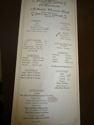 Menu photo 4 El Rinconcito Hollister, CA Menu photo 4 El Rinconcito Hollister, CA