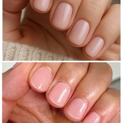 Red Persimmon Nails & Spa - Top: Inspo pic -- Bottom: outcome (Color: SS22 Twilight)