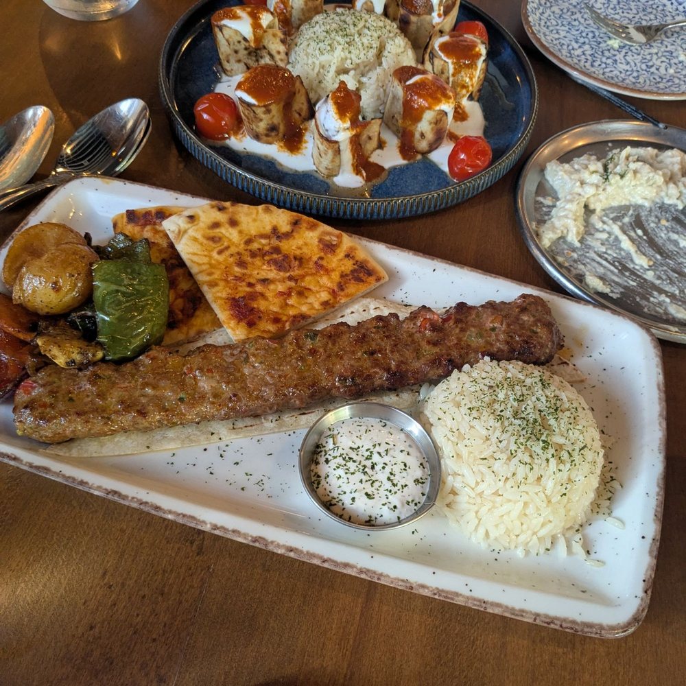 Agora Midtown - Adana kebab platter and Beyti kebab platter - Mediterranean Near Me - Atlanta, Georgia Agora Midtown - Adana kebab platter and Beyti kebab platter - Mediterranean Near Me - Atlanta, Georgia
