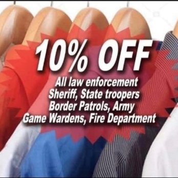 NexDay Cleaners - A small thank-you for our heroes. Law enforcement, military, and first responders receive 10% off at NexDay Cleaners. - Dry Cleaning Near Me - Laredo, Texas