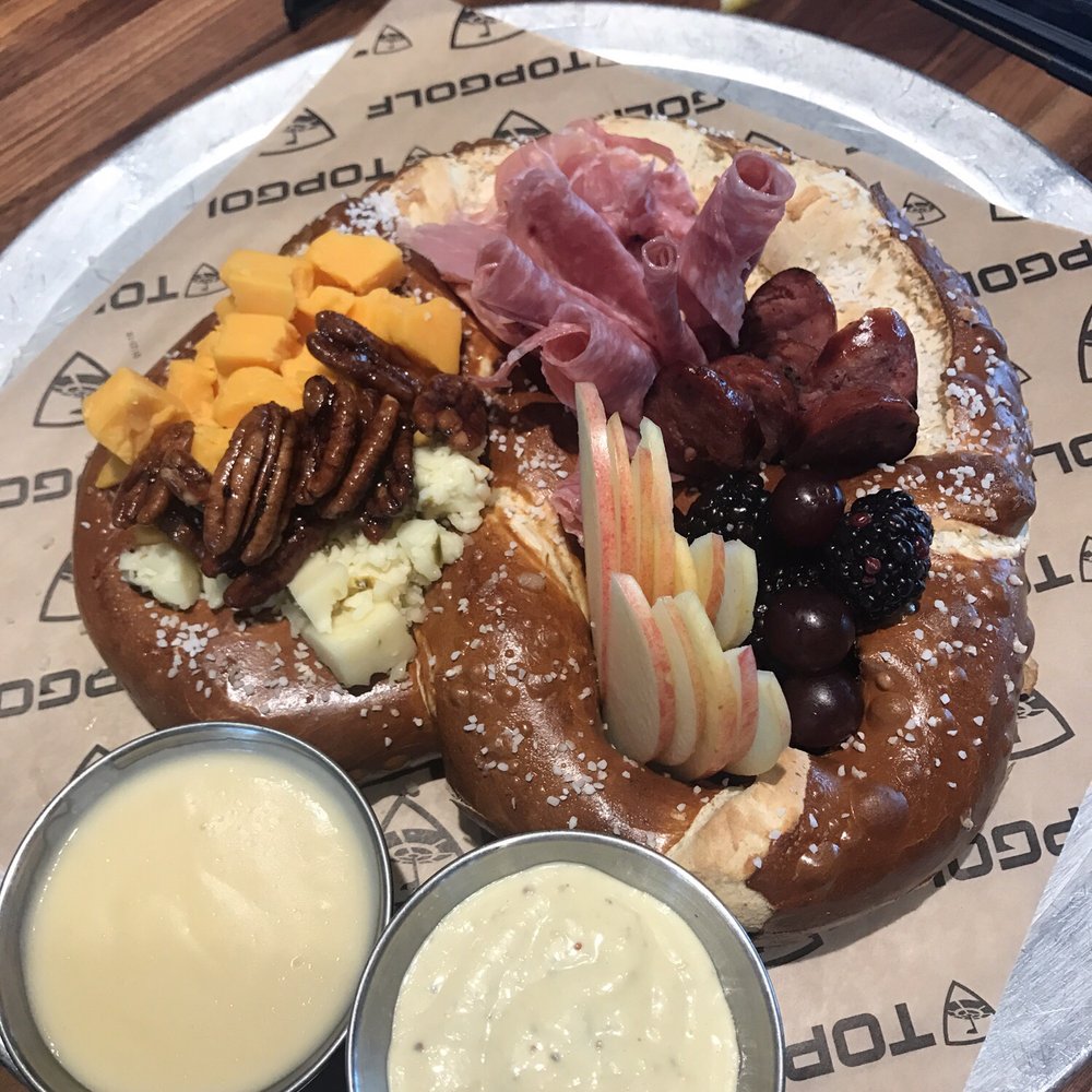 Topgolf - Giant Pretzel charcuterie - Golf Near Me - Charlotte, North Carolina Topgolf - Giant Pretzel charcuterie - Golf Near Me - Charlotte, North Carolina