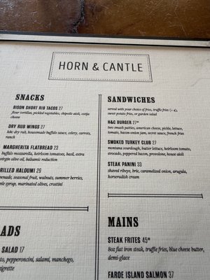 Menu photo 1 Horn and Cantle Big Sky, MT