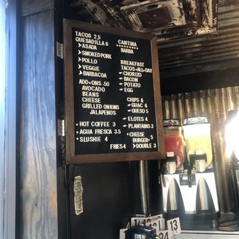 Cantina Barba - Menu all the time - Tacos Near Me - Houston, Texas