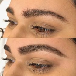 The Arch and Lash Room - Eyebrow wax and shaping before and after
