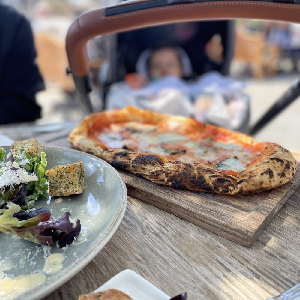 Folktale Winery - Caesar salad, Classic Tomato Basil Margherita, and not pictured Truffle Pecorino Frites - Wineries Near Me - Carmel, California Folktale Winery - Caesar salad, Classic Tomato Basil Margherita, and not pictured Truffle Pecorino Frites - Wineries Near Me - Carmel, California