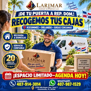 Larimar Cargo Express - Shipping Centers Near Me - Kissimmee, Florida Larimar Cargo Express - Shipping Centers Near Me - Kissimmee, Florida