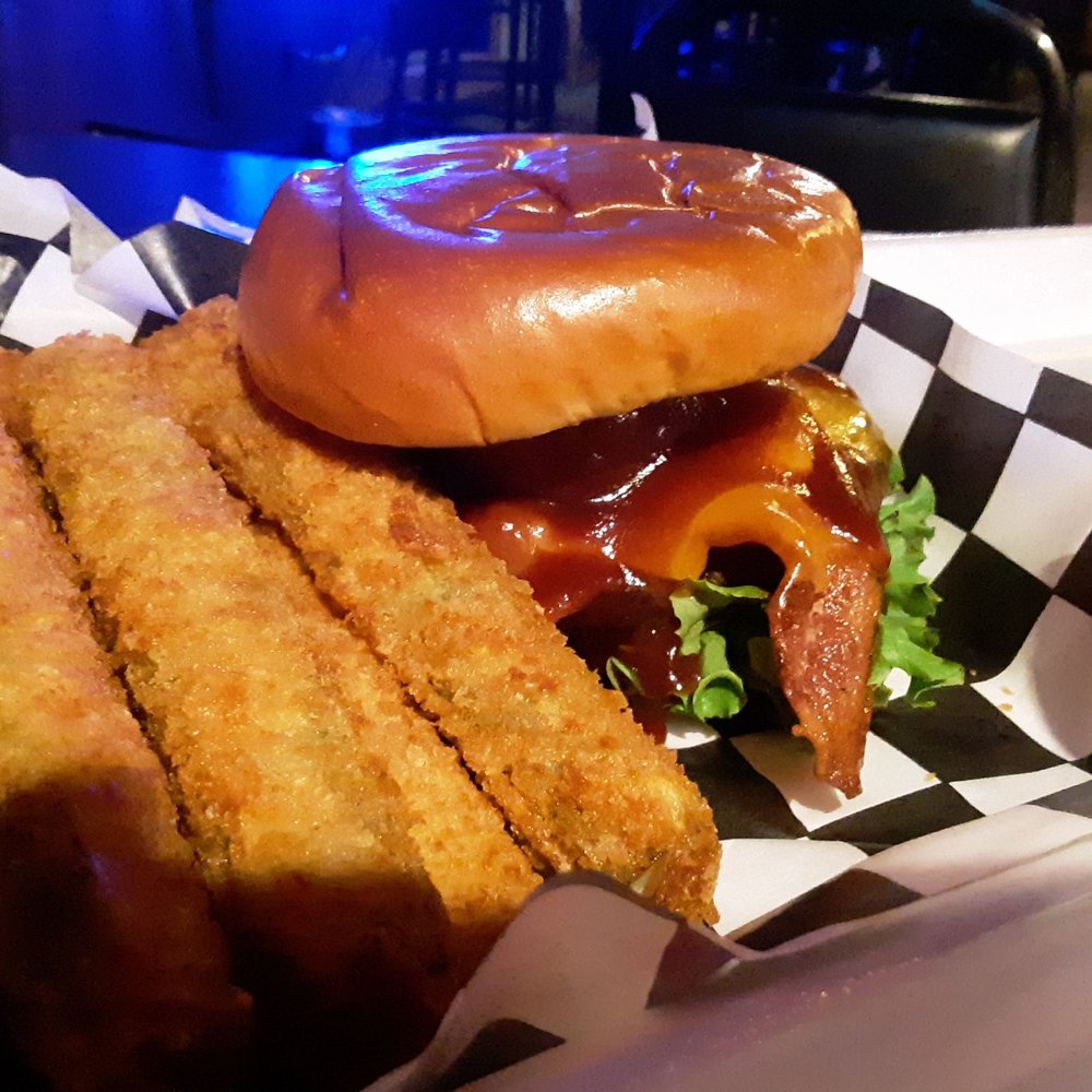 Republic - Western Bacon BBQ Cheese burger is excellent. - Sports Bars Near Me - Victorville, California Republic - Western Bacon BBQ Cheese burger is excellent. - Sports Bars Near Me - Victorville, California