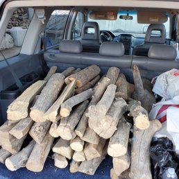 My trunk FULL of Citrus and Almond wood. All this for 90 bucks!!! :) My trunk FULL of Citrus and Almond wood. All this for 90 bucks!!! :)