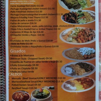 El Taco Naco - In store menu - Mexican Near Me - Tucker, Georgia