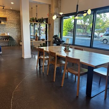 Theory Coffee - Huge table for working, sitting, consuming tasty treats - Coffee & Tea Near Me - Mount Shasta, California